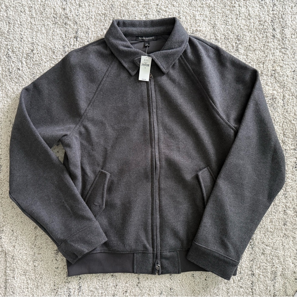 Banana Republic Charcoal Gray Collared Jacket